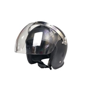 Ang frosting riot duty helmet nga adunay protective visor