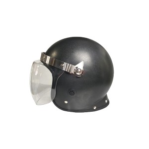 Ang frosting riot duty helmet nga adunay protective visor