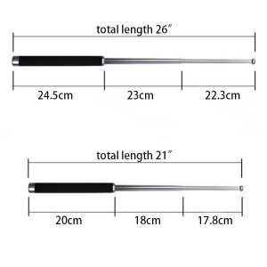 Hardened alloy steel quenching expandable baton