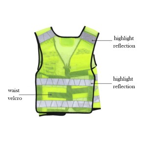 Securité Clothing mesh trafftic vest with reflective band safety vest