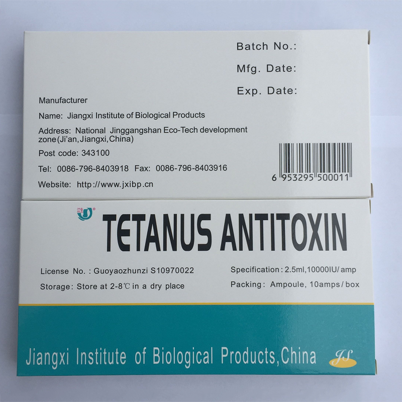 Tekuća injekcija antitoksina protiv tetanusa od 10000 IU Istaknuta slika