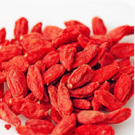 Razsute kitajske rdeče jagode goji Predstavljena slika