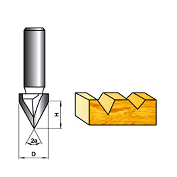 Achieve precision and expertise with JS-TOOLS carbide V-groove drill bits