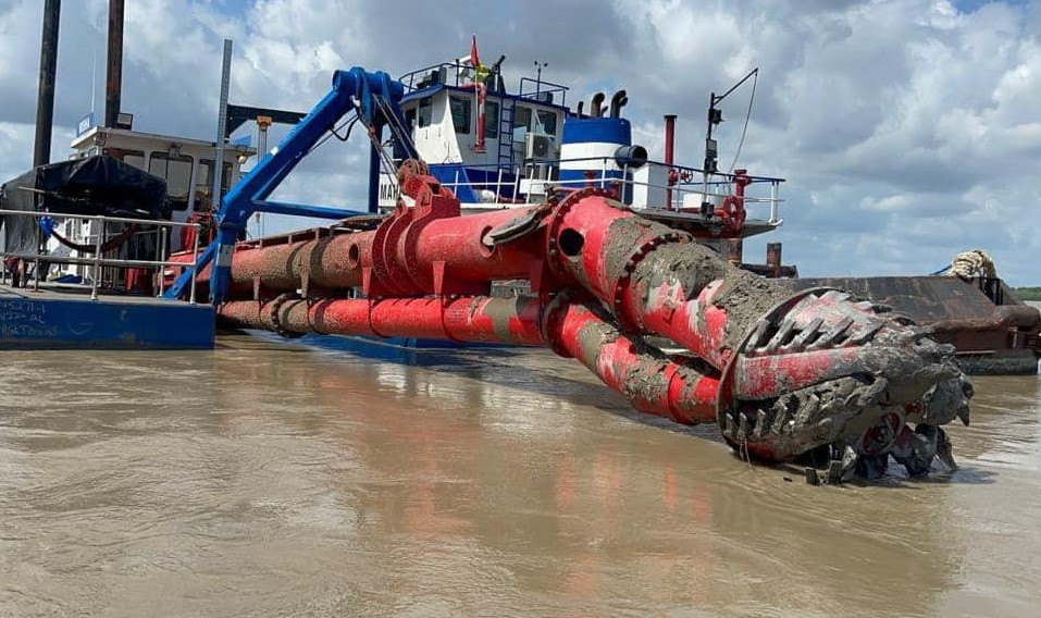 Gaico’s cutter suction dredger ready for Pomeroon dredging