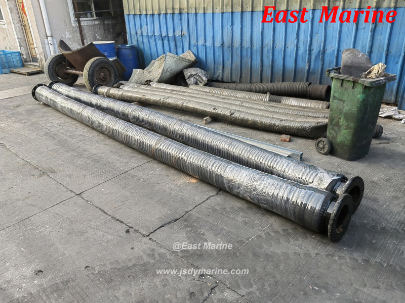 Two ID200XL5800mm Steel Wire Reinforced Discharge Hose to Singapore