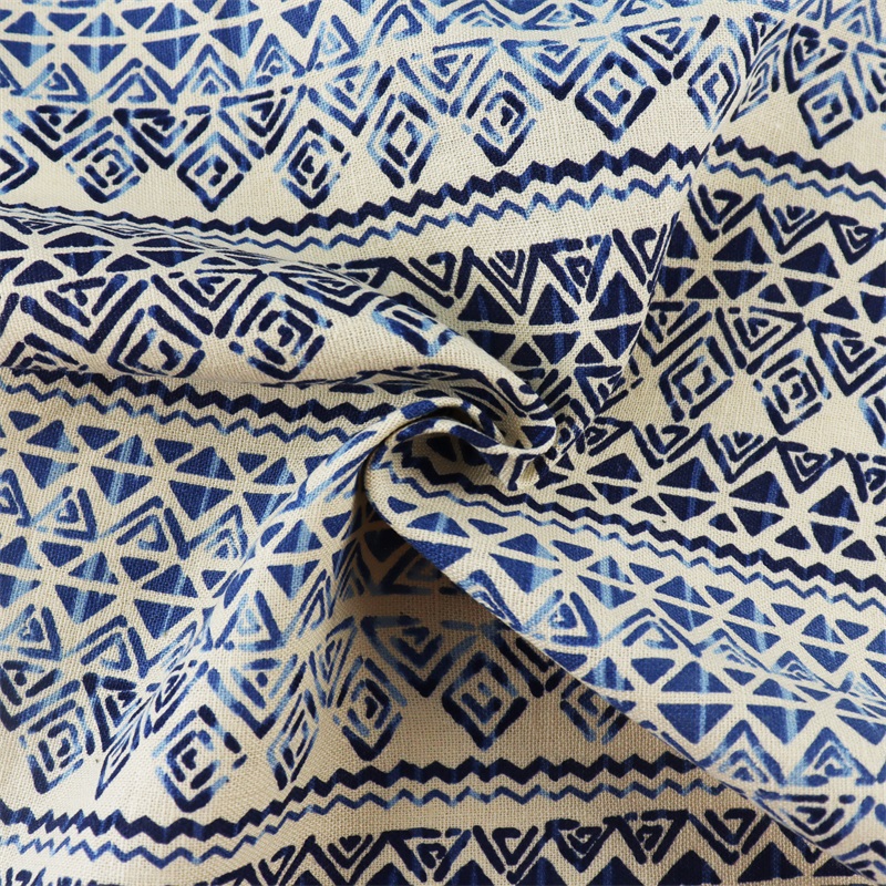 OEM kineska mekana lanena viskozna tkanina s otiskom 10*10s za odjeću Istaknuta slika
