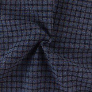 China Factory Melange Flanel Check Cotton Fabric 160GSM marškiniams