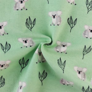 Competitive Price China 2022 Fashion Design Double Side Brushed Cotton Fabric Naka-print na Flannel na Tela