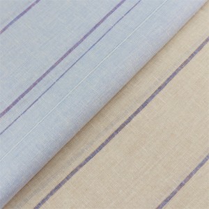 Prix ​​raisonnable de la Chine 55 % lin 45 % coton tissu teint en fils tissés