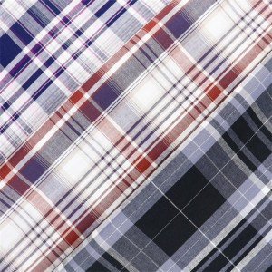 Hyvälaatuinen Kiinan tukkumyynti tekstiilivärjätty pehmeä mukava 100 % puuvillainen popliinikudottu kangas paitoja varten vaatekankaalle