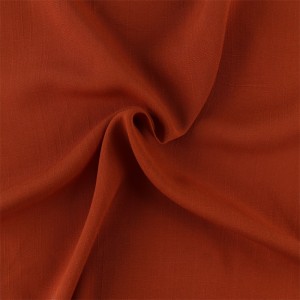 លក់ដុំរបស់ប្រទេសចិន Slub Rayon Color Solid Dyed WovenFabric For Dress
