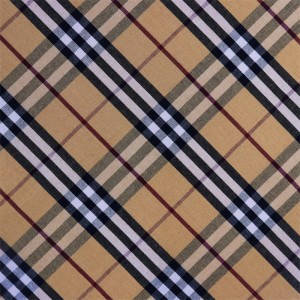 CVC Polyester Cotton Yarn Dyed Woven Check Twill Shirt Fabric and Lining for Garments