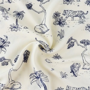 China Factory Boarne Rayon Print Fabric Geskikt foar Fashion Garment