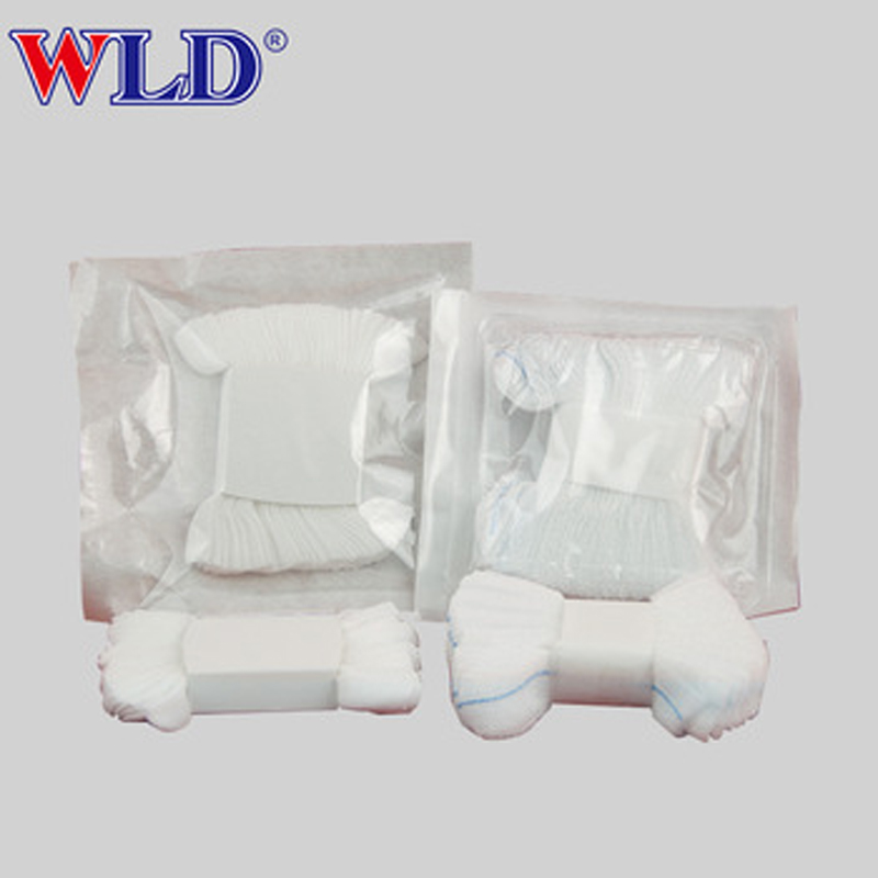 sterile or non sterile CE ISO medical use disposable cotton filled gauze tampon