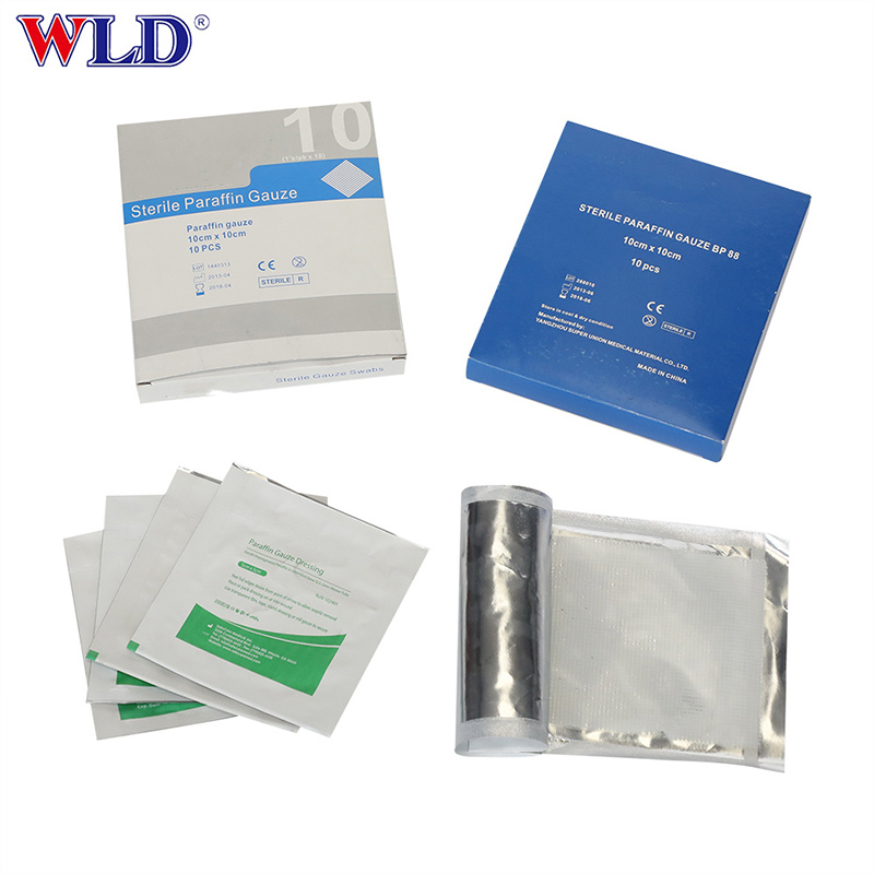 High Quality CE/ISO Approved Medical Gauze Paraffin Dressing Pad Sterile Vasline Gauze