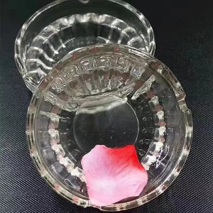 Crystal clear old style glass ashtray transparent embossed glass cigar cigarettes