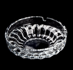 Kristallklarer Aschenbecher aus Glas im alten Stil, transparent geprägtes Glas für Zigarrenzigaretten