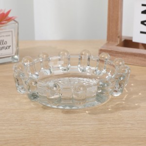 Xweserî Glass Ashtray Wholesale High Quality Crystal Smoking Roundness Material Glass Ashtray