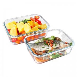 Contenedores de vidrio rectangulares personalizados para almacenamiento de alimentos de cocina contenedores de almacenamiento de vidrio