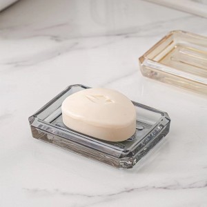 תיבת זכוכית סבון מותאמת אישית קישוט ביתי יהירות כלי זכוכית שקופה