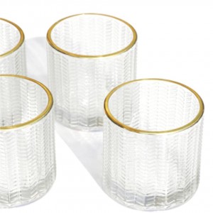 Cilindra caurule Soda-kaļķa stikla sveču burkas cilindrs Caurspīdīga stikla tējas sveču turētāji