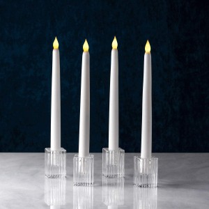ປະດັບແທ່ງທຽນທີ່ຊັດເຈນ lucite Clear Glass Tealight Cuboid candle holders