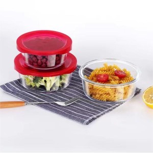 Boîte de lave-vaisselle transparente de capacité différente préparation de repas stockage de conteneurs circulaires de cuisine
