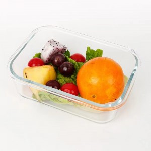 Factory Sale Rectangle Glass Food Prep Containers Chidebe Chosungiramo Magalasi