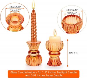 Skleněné svícny Kuželové svícny Dekorativní stojan na svíčky Stolky Středové kusy Dekor