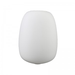 Anpassad handgjord blåst opal vit lykta form bordslampa bas lampskärm och lock