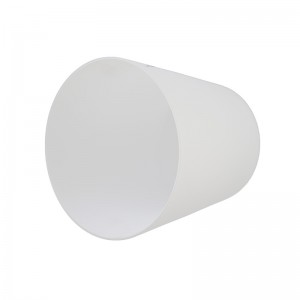 Coprilampada da parete con paralume bianco opale soffiato a forma di tazza personalizzata