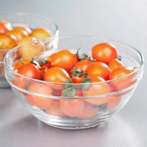 भोजन के लिए उच्च गुणवत्ता वाले फलों का सलाद स्पष्ट माइक्रोवेव सोडा-लाइम ग्लास कटोरे