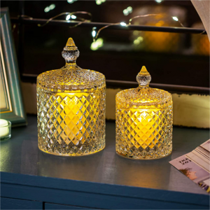 Kodin koristeelliset karkkipurkit lasikristallikarkkipurkit lasisäilytysrasia luksusta