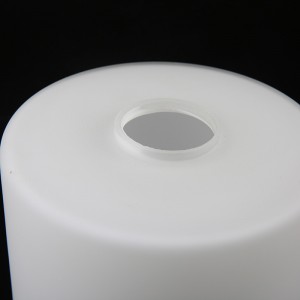 Bentuk silinder tersuai buatan tangan tiup opal putih loket teduhan lampu penutup lampu dinding