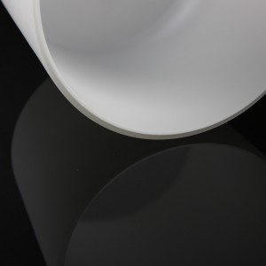 Prilagođeni cilindrični oblik, ručno rađeni puhani bijeli opal, poklopac zidne lampe