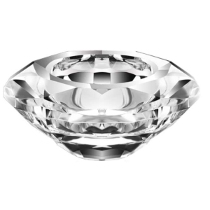 호화스러운 투명한 빈 유리제 수정같은 촛대 다이아몬드 모양
