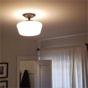 Okrogla opalna bela stropna svetilka iz motnega stekla, stekleni senčnik za stropno razsvetljavo