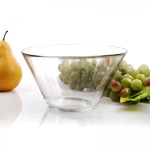Okrugla zdjela od soda-vapnenog stakla zdjele za miješanje staklena posuda za pohranu
