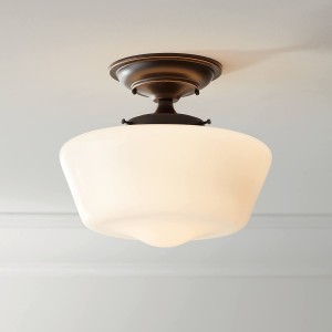 Ручно рађени опал, бели дувани, привесна лампа округлог облика Поклопац абажур за зидну лампу
