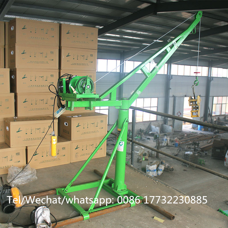 Mini crane with green color export to India