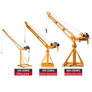 Material Lifting Crane For House Construction Building 200kg 500kg 1000kg