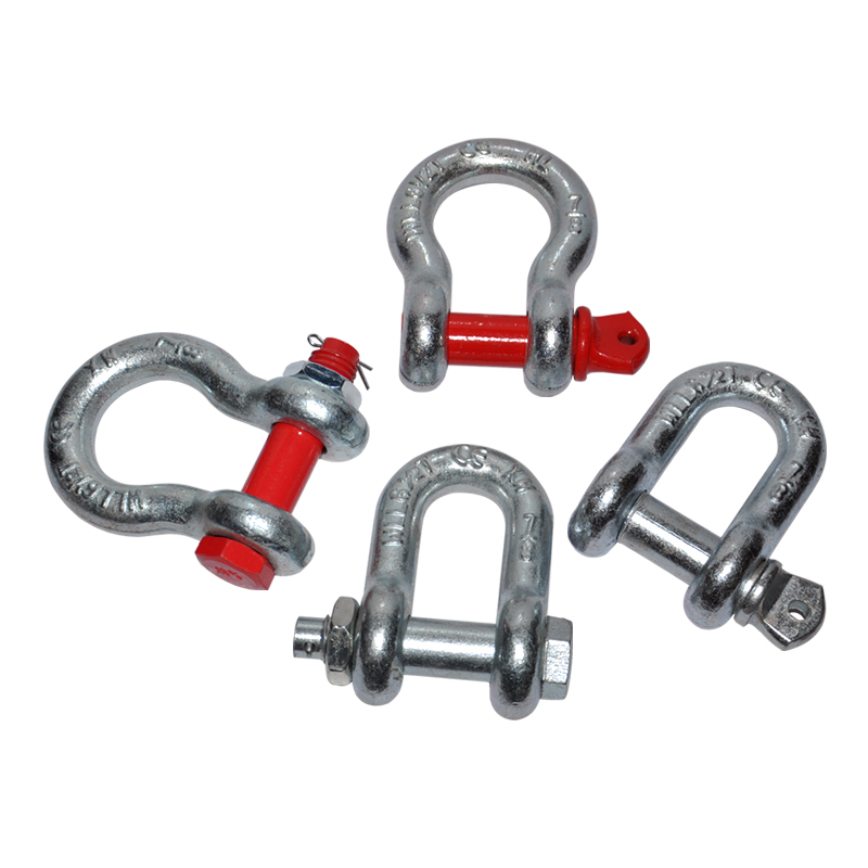 Shackle U-type D-type American လေးသည် မြင်းခွာခေါင်းပေါက် လေးလံသော lifting ring ချိတ်ပါ Safety Pin 2T ပါသော ခိုင်ခံ့မှုမြင့်သော Lifting shackle