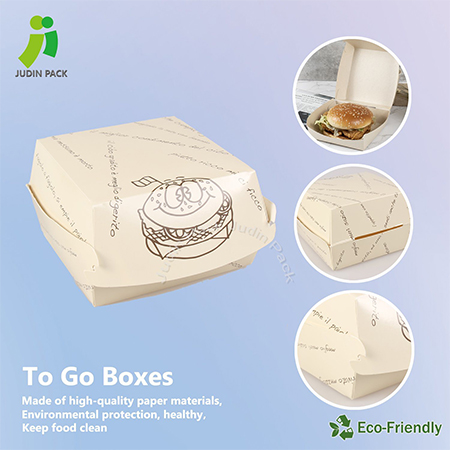 Boîte en carton de papier kraft jetable Manufacturally pour hamburger