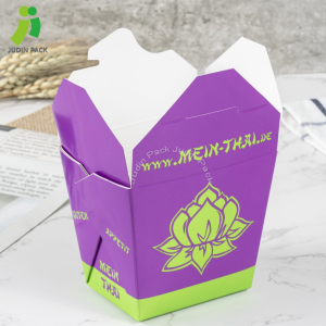 Compostable noodle box with square base for cus...