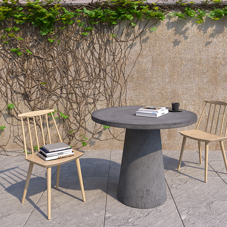 Gri mantar sehpa beton mobilya OEM/ODM özelleştirilmiş stil ve herhangi bir boyut