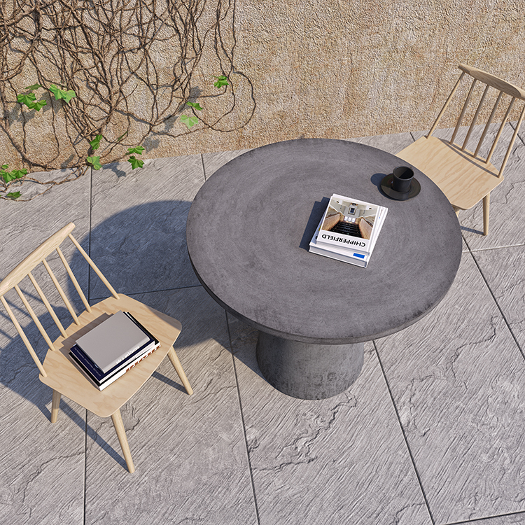 pilkos spalvos grybų kavos staliukas betoniniai baldai OEM / ODM pritaikyto stiliaus ir bet kokio dydžio