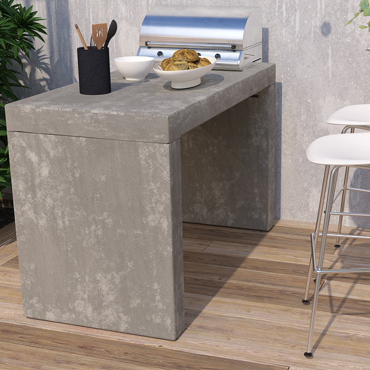 Pelēks taisnstūrveida betona galds OEM/ODM laba cena ātra piegāde pieņemt nelielu partiju pielāgošanu