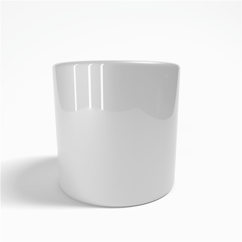 樽型の白い植木鉢低バッチ価格短納期一次メーカー中国製