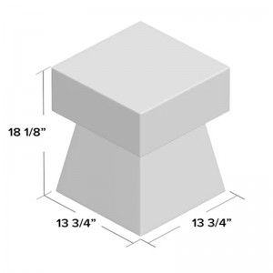 Diulas Desain Square Desktop Beton Sisi Table