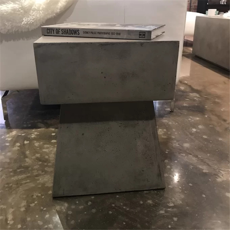 Представена дизайнерска квадратна настолна бетонна странична маса